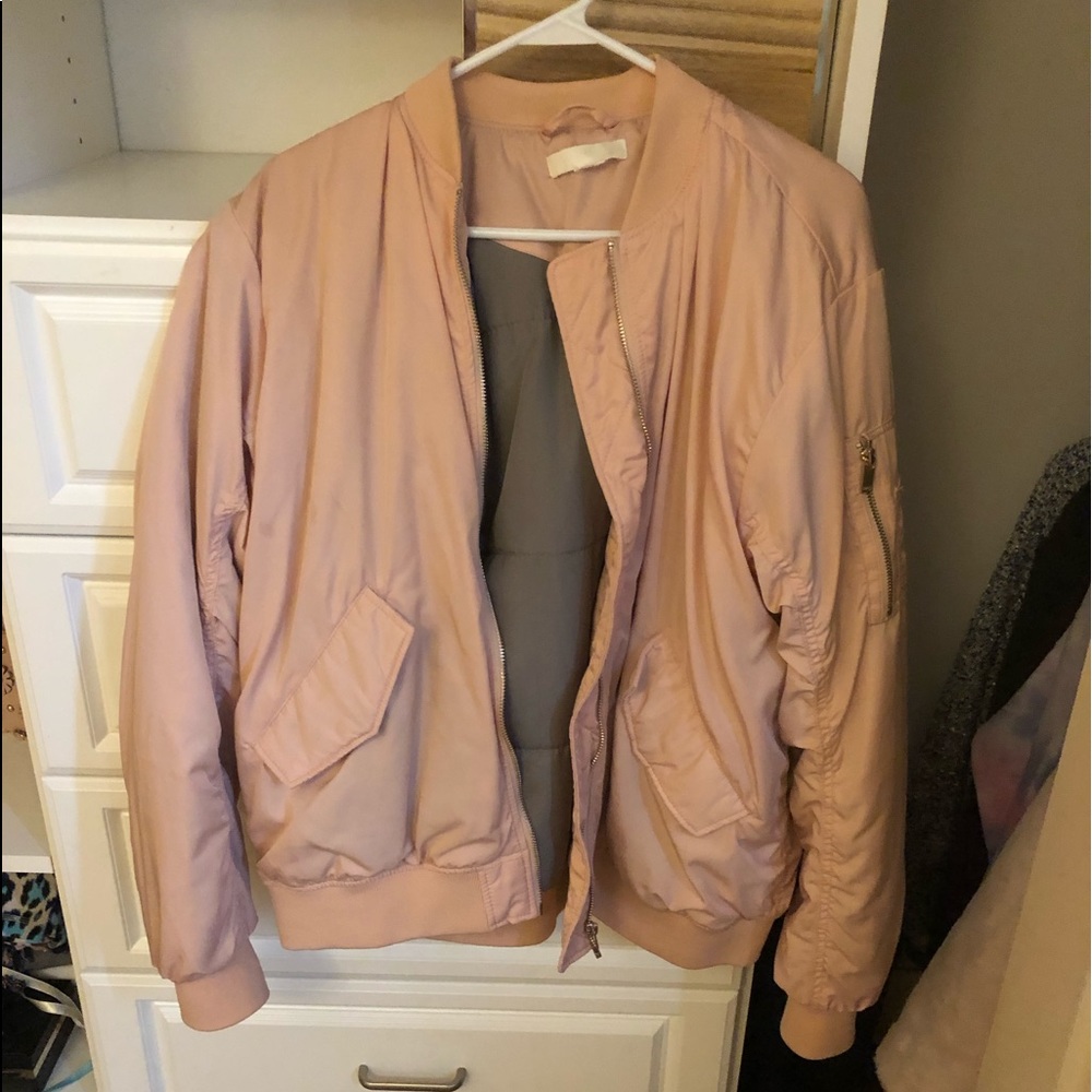 Pink bomber jacket